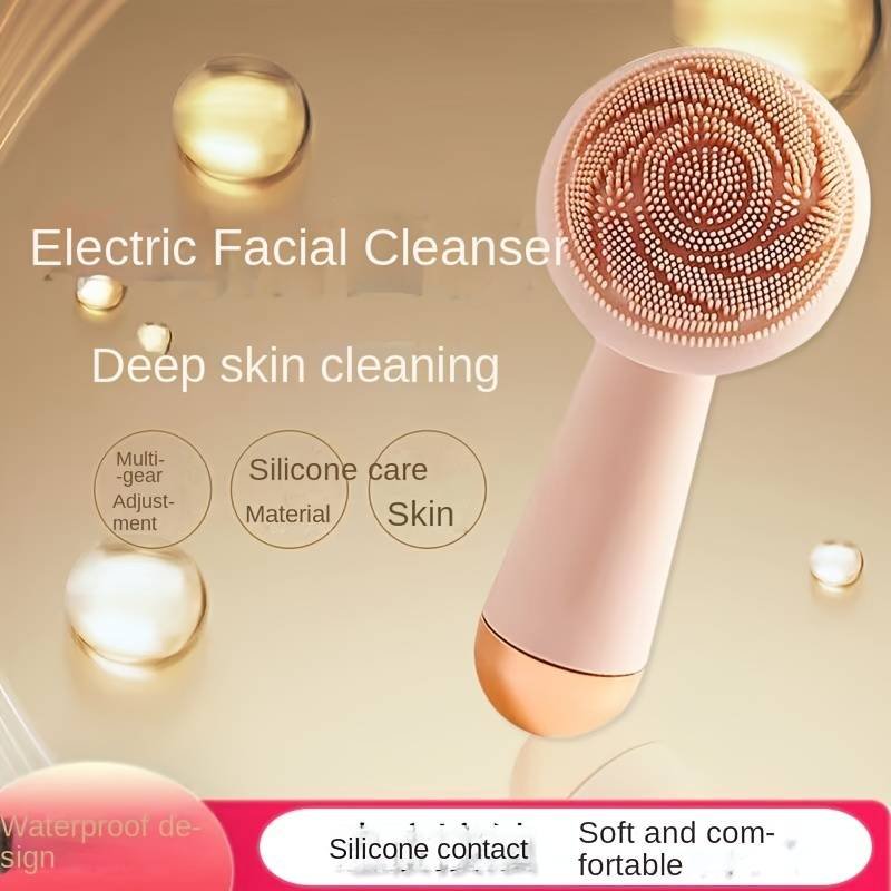 Silicone Facial Cleansing Brush-Face Cleanser And Massager Face Exfoliator  Scrubber-Exfoliating .USB Rechargeable - Solo Solutions